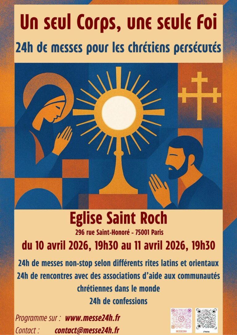 24h de messe pour la paix à l'église Saint Roch